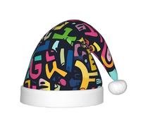 UFhgjjb Cappello di Natale per bambini con stampa di lettere confuse - Copricapo per Natale, Capodanno, bomboniere - Berretto caldo unisex