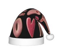 UFhgjjb Cappello di Natale per bambini con stampa di lettere d'amore - Copricapo per Natale, Capodanno, Bomboniere - Berretto caldo unisex