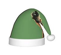 UFhgjjb Cappello di Natale per bambini con stampa orso guardando da lontano - Copricapo per le vacanze per Natale, Capodanno, bomboniere - Berretto caldo unisex