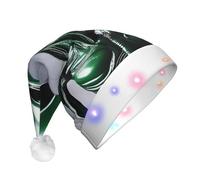 UFhgjjb Cappello natalizio con stampa di alieni LED per adulti, cappello di Babbo Natale festivo, in peluche, unisex, per Natale, Capodanno