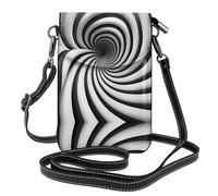 UFhgjjb con la piccola borsa per cellulare con stampa di girasole giallo - Borsa a tracolla con cinturino regolabile, perfetta per viaggi e uso quotidiano, Illusione ottica a spirale Gif, Taglia unica