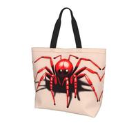 UFhgjjb Dragon King in Fire - Borsa a tracolla da donna, grande, riutilizzabile, per lo shopping, accessori per la vita quotidiana, Carino Piccolo Ragno Rosso, Taglia unica