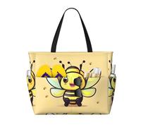 UFhgjjb Grande capacità Tote Bag - Vigili del fuoco che combattono gli incendi stampa borsa da spiaggia da viaggio con tasche multiple per vacanze, campeggio, crociera, Ape gialla, Taglia unica