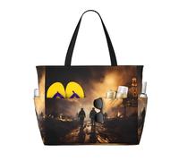 UFhgjjb Grande capacità Tote Bag - Vigili del fuoco che combattono gli incendi stampa borsa da spiaggia da viaggio con tasche multiple per vacanze, campeggio, crociera, Vigili del fuoco che combattono