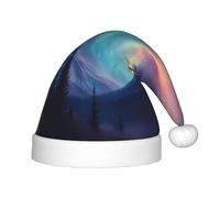 UFhgjjb La bellezza dell'aurora cappello di Natale per bambini - Copricapo per le vacanze per Natale, Capodanno, bomboniere - Berretto caldo unisex