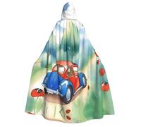 UFhgjjb Mantello con cappuccio per costume di Halloween, illustrazione per adulti, con stampa di coccinella, per feste in maschera, carnevale, mostra fumetti