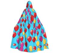 UFhgjjb Mantello con cappuccio per costume di Halloween, per adulti, palloncini che volano nel cielo, vestaglia per travestimento, carnevale, esibizione fumetti