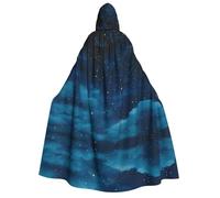 UFhgjjb Mantello con cappuccio per Halloween, costume da adulto La bellezza sotto il cielo notturno con stampa, vestaglia per travestimento, carnevale, mostra fumetti