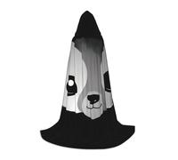 UFhgjjb Mantello con cappuccio per Halloween, unisex, con stampa di testa di orso, per feste, carnevale, mostre di fumetti e molto altro ancora