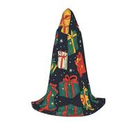 UFhgjjb Mantello con cappuccio per Halloween, unisex, con stampa natalizia galleggiante, per cosplay, feste, carnevale, mostre di fumetti e molto altro ancora