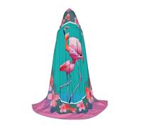 UFhgjjb Mantello con cappuccio per Halloween, unisex, motivo fenicottero in una ghirlanda, per feste, carnevale, mostre di fumetti e molto altro ancora