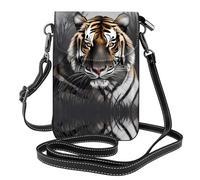 UFhgjjb Piccola borsa per cellulare con stampa giraffa bianca e nera - Borsa a tracolla con tracolla regolabile, perfetta per viaggi e uso quotidiano, Tigre a riposo, Taglia unica