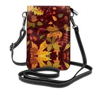 UFhgjjb Piccola borsa per cellulare con stampa leggera sul livello del mare - Borsa a tracolla con tracolla regolabile, perfetta per viaggi e uso quotidiano, Foglie d'autunno, Taglia unica