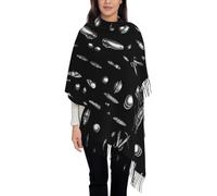 UFhgjjb Sciarpa con nappe stampate lettere d'amore per autunno inverno - scialle leggero con frange da donna reversibile morbida sciarpa alla moda, Styling Tecnologico, Taglia unica