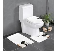 UFhgjjb Set di 3 tappeti da bagno con stampa a forma di panda, tappetini da bagno a forma di U, tappetini per toletta, set da bagno principale