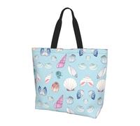 UFhgjjb Shih Tzu - Borsa a tracolla da donna con stampa di cane, grande, riutilizzabile, per lo shopping, accessori per la vita quotidiana, Conchiglia marina., Taglia unica