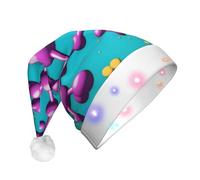 UFhgjjb The dopamine link - Cappello di Natale con stampa LED, per adulti, cappello di Babbo Natale, peluche unisex