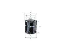 UFI 24.259.00 Filtro carburante