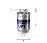 UFi Filtro carburante 24.382.00 per Ford Fiesta Mk4 (JAS, JBS)