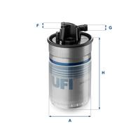 Filtro carburante Cartuccia filtro 24.424.00 UFI per AUDI VW SKODA