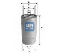 UFI 2446000 - Filtro carburante