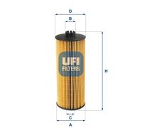 UFI 25.005.00 Filtro olio per MAN E2000