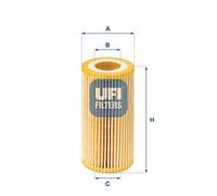 UFI 25.039.00 Filtro olio per FORD,VOLVO