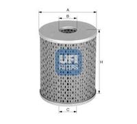 UFI Filters, Filtro Gasolio 26.601.00, Filtro Carburante per Ricambio, Adatto ad Mezzi Agricoli, Applicabile su Diversi Modelli come Atlas Copco, Benati, Ford, John Deere, Marshall e Volvo