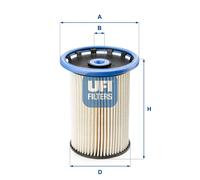 UFI Filters Filtro carburante 26.025.00 per Porsche e Volkswagen
