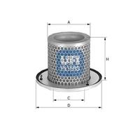 UFI 27.A40.00 Filtro aria secondaria per JOHN DEERE