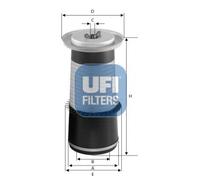 UFI 27.A60.00 Filtro aria