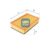 UFI Filtro aria 30.647.00 – Cartuccia per VW Transporter T5 Autobus