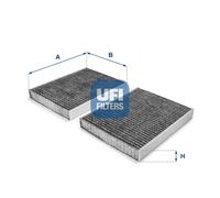 UFI Filters 54.231.00 Filtro Aria Abitacolo ai Carboni Attivi per Auto