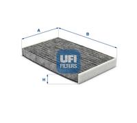 UFI Filters, Filtro Abitacolo ai Carboni Attivi 54.319.00, Filtro Abitacolo per Ricambio, Adatto a Auto, Applicabile su Diversi Modelli come Citroen, Opel e Vuxhall
