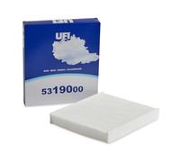 UFI Filters, Filtro Abitacolo Antipolline 53.190.00, Filtro Abitacolo per Ricambio, Adatto a Auto, Applicabile su Diversi Modelli Seat, Skoda e Volkswagen