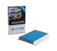 UFI Filters, Filtro Abitacolo ARGENTIUM 34.111.00, Filtro Abitacolo per Ricambio, Adatto a Auto, Applicabile su Diversi Modelli Citroen, DS Automobiles e Peugeot