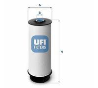 UFI Filters, Filtro Gasolio 26.034.00, Filtro Carburante per Ricambio, Adatto ad