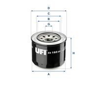 UFI Filtro 23.165.00 per Porsche 911 Targa 3.6 Carrera 4 Kia Opirus 3.5 Joice