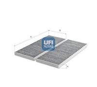 UFI Filtro Abitacolo Carboni Attivi per Tesla Modello Y Ev Performance AWD