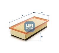 UFI Filtro Aria Inserto Filtro per Alfa Romeo 147 1.6 16V T.Spark Eco 2.0