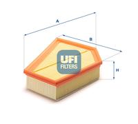 UFI Filtro Aria Inserto Filtro per Volvo V40 Hatchback C70 II Cabriolet 2.4 D5