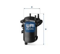 UFI Filtro Carburante Adatto A per Renault Megane II