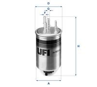 UFI Filtro Carburante Adatto Per Land Rover Discovery III