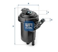 UFI Filtro Carburante Adatto Per Opel Corsa C