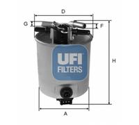 UFI Filtro Gasolio Compatibile Per Dacia Logan MCV