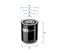 UFI Filtro Olio 23.210.00 Per Suzuki Grand Vitara I 2.5 V6 24V 4x4 2.7 Samurai