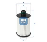 UFI Filtro Olio 25.088.00 Per Chevrolet Captiva 2.2 D 4WD Cruze 2.0 CDi Opel
