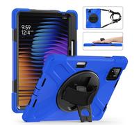 UFinetech Cover per Xiaomi Pad 7, Custodia per Xiaomi Mi Pad 7 Pro, Supporto Girevole a 360, Cinghia a Mano e Tracolla, Supporto Matite, Antiurto Robusto Tablet Bambini Custodia Mi Pad 7/7 Pro, Blu