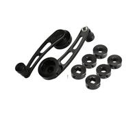 UFITIDU Alzacristalli 2 Pezzi/set Per Universale Argento/nero Auto In Lega Di Alluminio Finestra Maniglia Finestra Manovella Finestra Bilanciere(Nero)