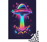 UFO 1000 Pcs Adulti Puzzle Giochi Rilassamento E Intelligence Sostenibile Puzzle Di Legno Puzzle Per Gioco Familiare Regalo Per Amore E Amico Sostenibile 1000pcs (75x50cm)
